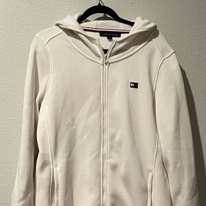 Tommy Hilfiger Women's Off-White Zip-Up Utility Jacket. Hoodie Style.
Sz M